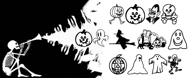 Boo Bingbat Font halloween illustration