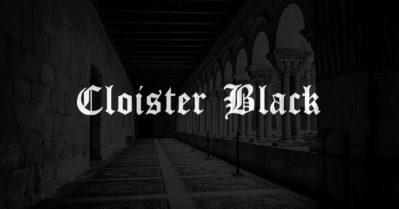Cloister Black font graphic