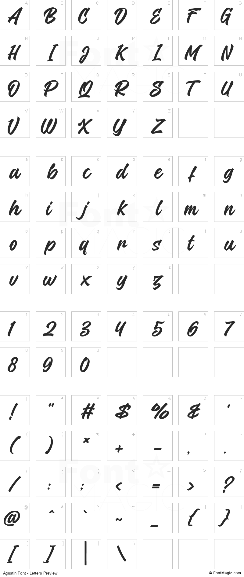Agustin Font - All Latters Preview Chart