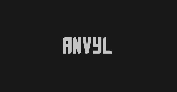 Anvyl font thumb