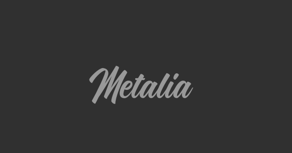 Metalia font thumb
