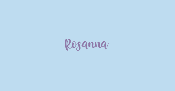 Rosanna font thumbnail