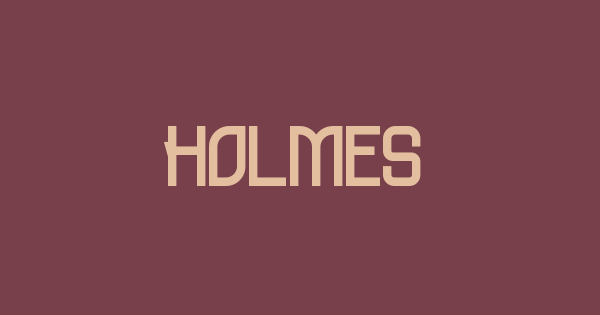 Holmes font thumbnail