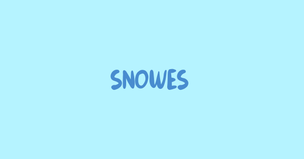 Snowes font thumb