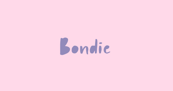 Bondie font thumb