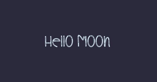 Hello Moon font thumb