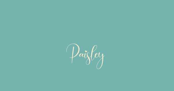 Paisley font thumbnail