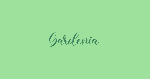 Gardenia font thumbnail