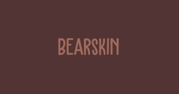 Bearskin font thumbnail