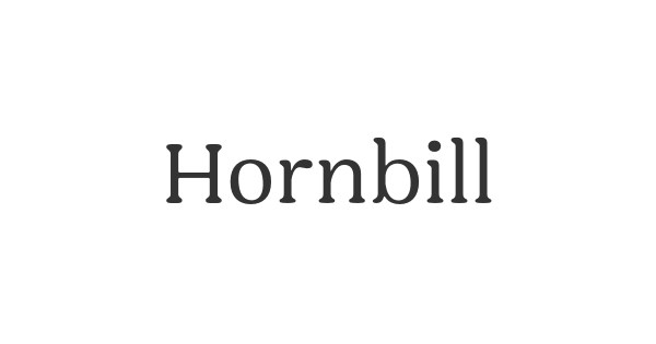 Hornbill font thumb