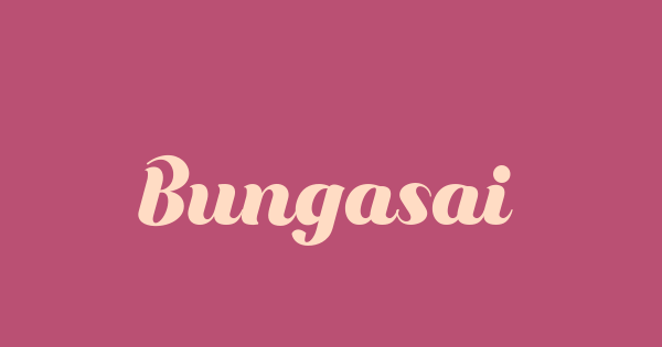 Bungasai font thumb
