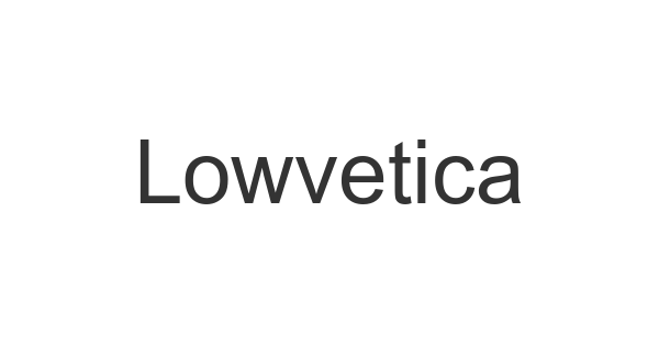 Lowvetica font thumb