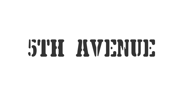 5th Avenue Stencil font thumbnail