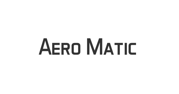 Aero Matics font thumbnail