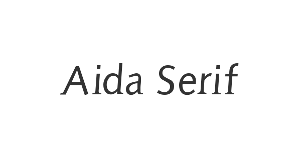 Aida Serif font thumbnail