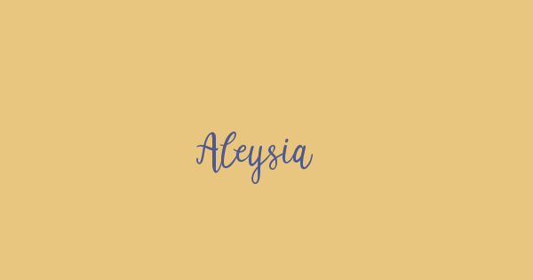 Aleysia font thumbnail