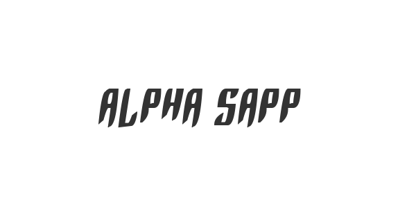 Alpha Sapphire font thumbnail