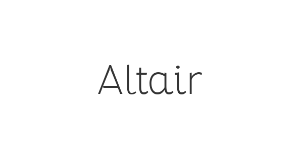 Altair font thumbnail