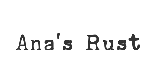 Ana’s Rusty Typewriter font thumbnail