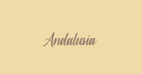 Andalusia font thumbnail