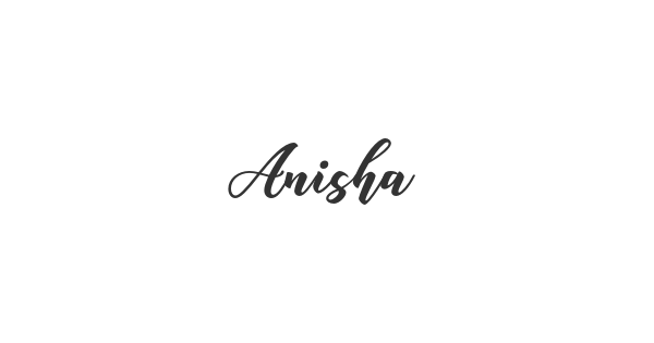 Anisha font thumbnail
