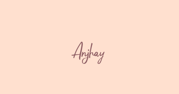 Anjhay font thumbnail