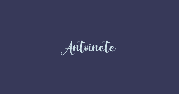 Antoinete font thumbnail