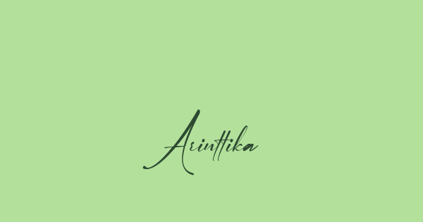 Arinttika Signature font thumbnail