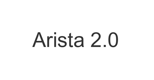 Arista 2.0 font thumbnail