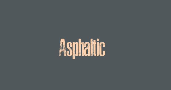 Asphaltic Scratch Rounded font thumbnail