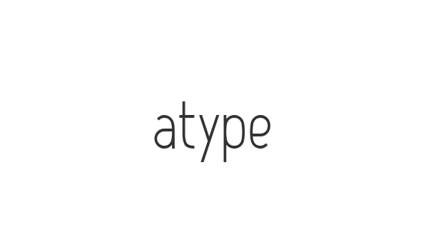 Atype font thumbnail