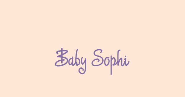 Baby Sophia font thumbnail