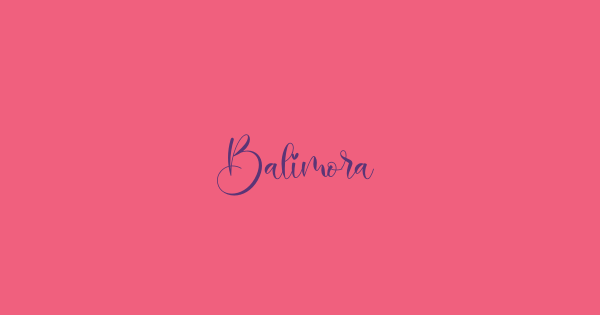 Balimora font thumbnail