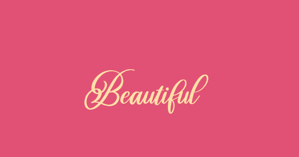 Beautiful Lovina font thumbnail