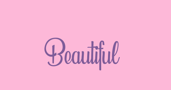Beautiful People font thumbnail