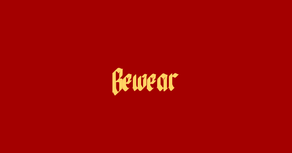 Bewear font thumbnail