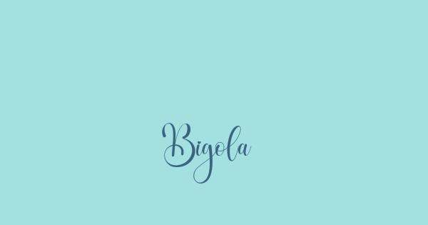 Bigola font thumbnail