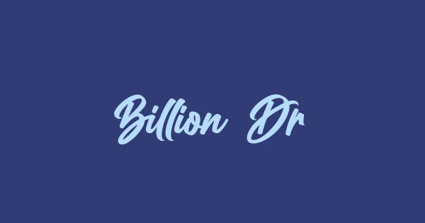 Billion Dreams font thumbnail