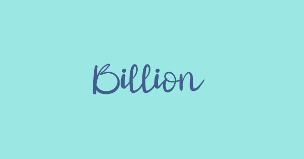 Billion font thumbnail