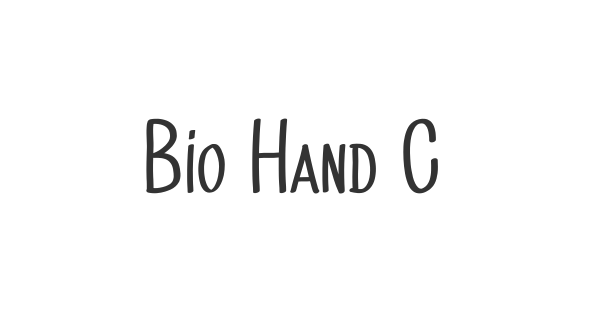 Bio Hand Cre font thumbnail