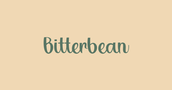 Bitterbeans font thumbnail