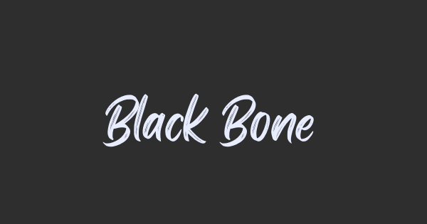 Black Bones font thumbnail