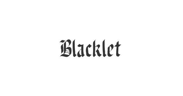 Blacklet font thumbnail