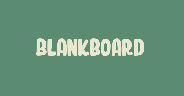 Blankboard font thumbnail