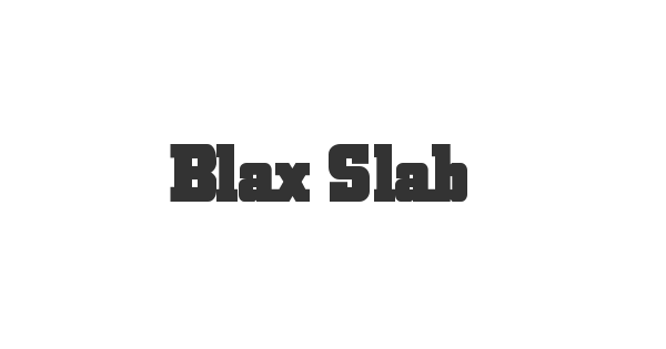 Blax Slab XXL font thumbnail