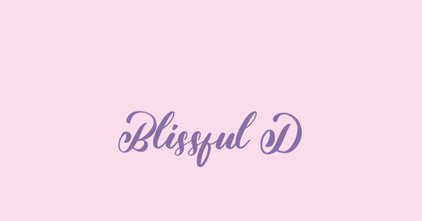 Blissful Dream font thumbnail