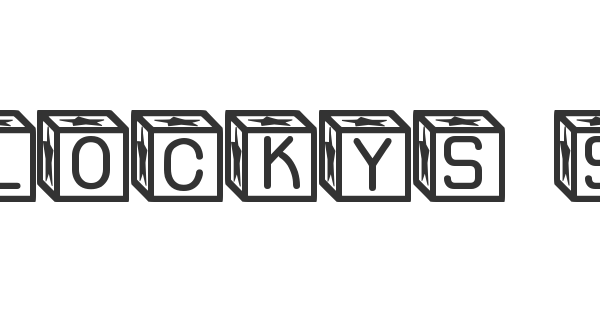 Blockys St font thumbnail