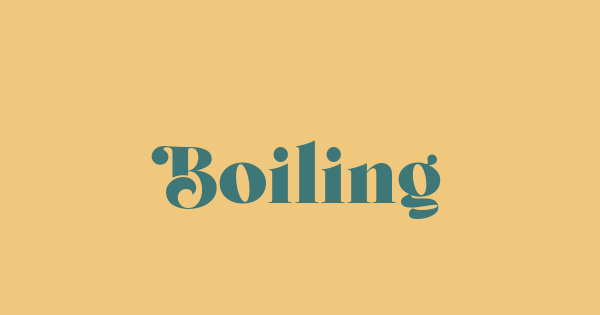 Boiling font thumbnail