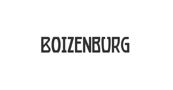 Boizenburg font thumbnail