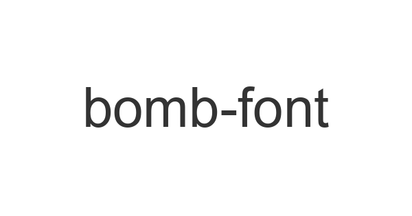 Bomb font thumbnail
